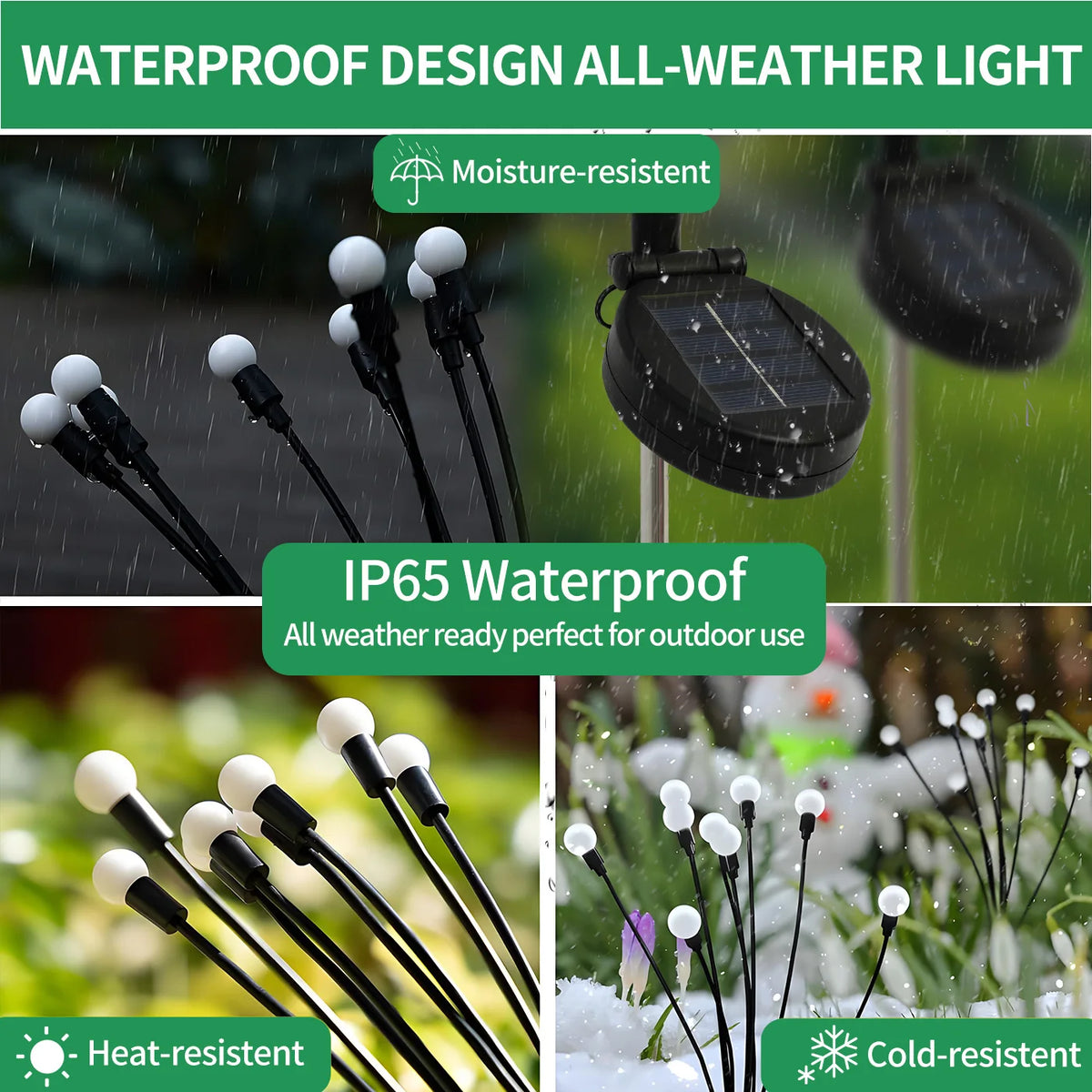 Solar Firefly Garden Lights Waterproof Outdoor LED Decorations