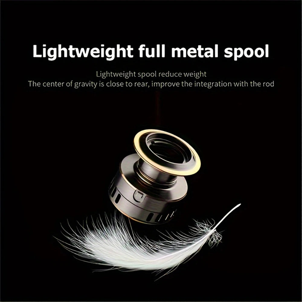 Metal Spinning Reel With Metal Spool And 5.2 Gear Ratio