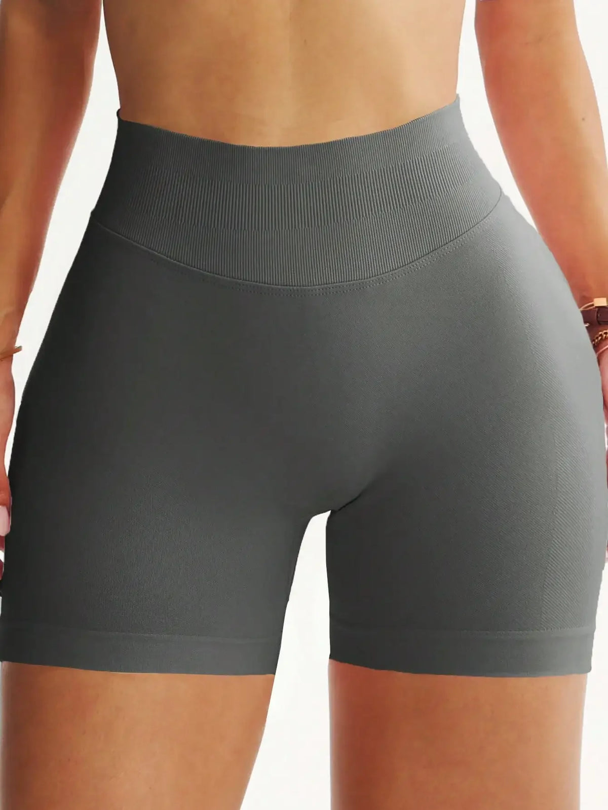 Women's Seamless Butt Lifting Athletic Gym Polyester Shorts