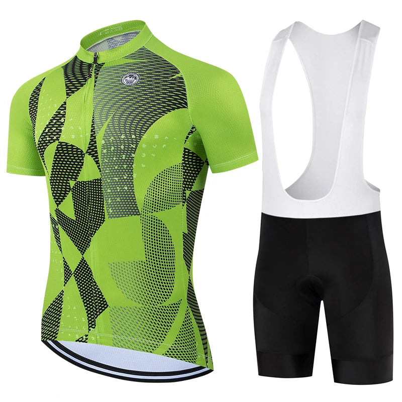 Men's Breathable MTB Cycling Jersey Set With Gel Pad