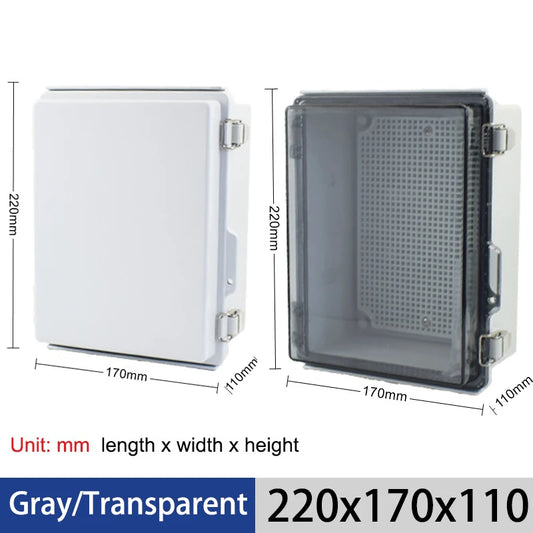 IP67 Waterproof ABS Plastic Junction Box With Transparent Cover
