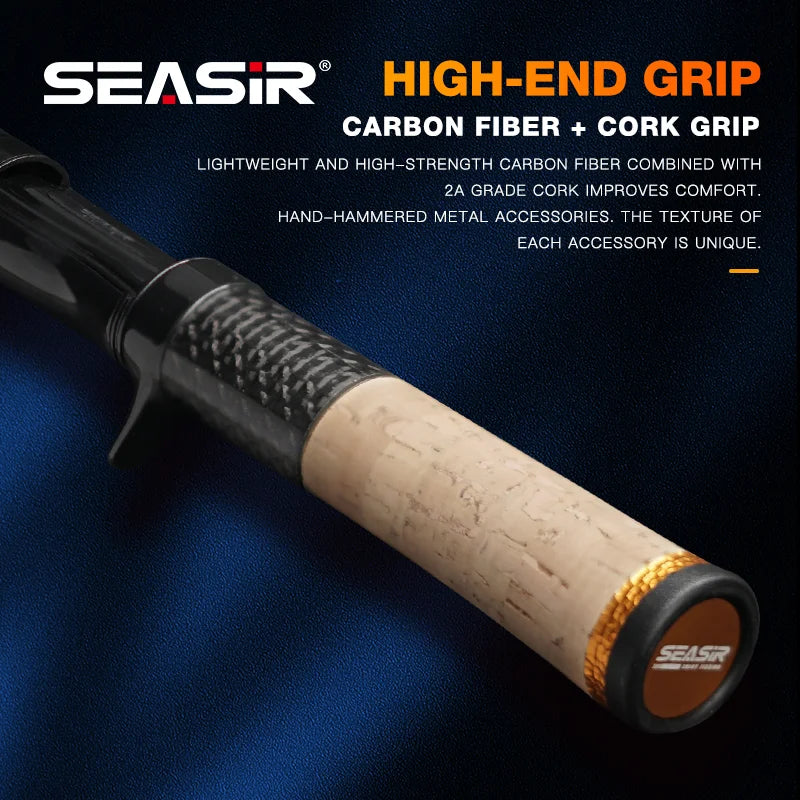 SeaSir Silent Stream Carbon Fiber Travel Lure Fishing Rod