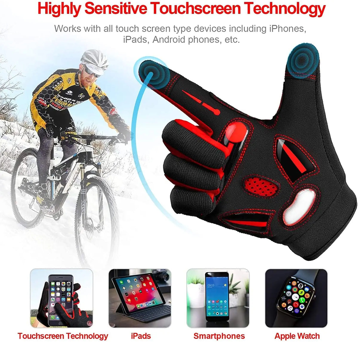 Moreok Breathable Non-Slip Racing Cycling Gloves