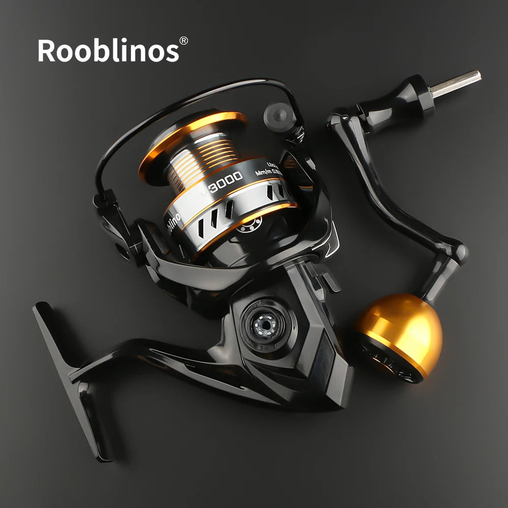 Rooblinos HM Spinning Fishing Reel Featuring Smooth Metal Bearings