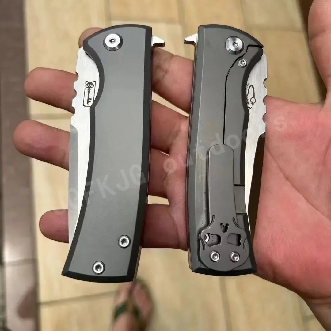 DIY Titanium M390 Steel Folding Pocket Knife For Outdoor Hunting