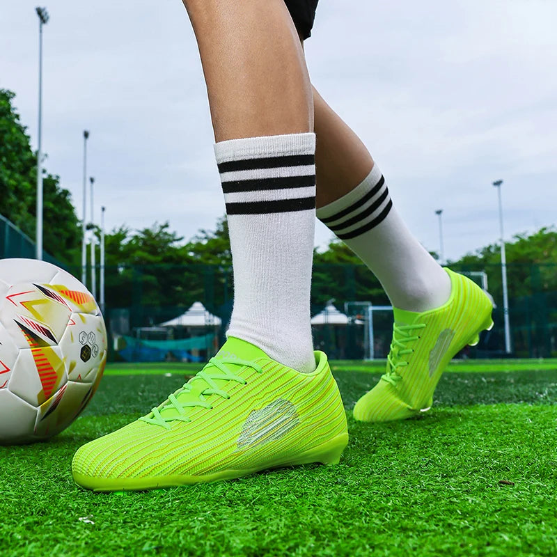 Yuyin Breathable Microfiber Soccer Shoes Turf Cleats Outdoor Training