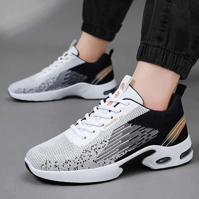 Men Breathable Mesh Running Shoes With Air Cushion For Gym