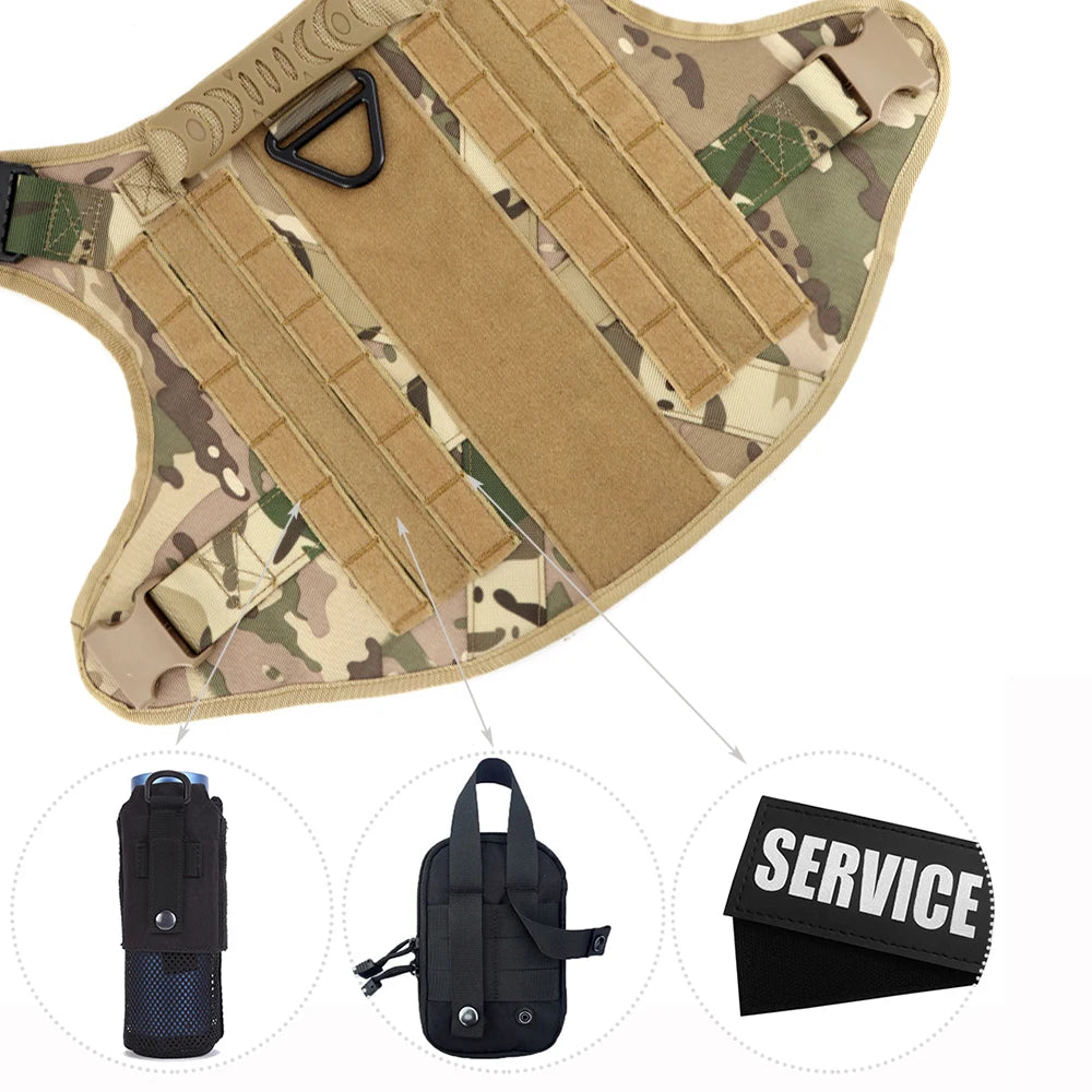 Tactical Dog Harness Leash Set Military Handle For Training