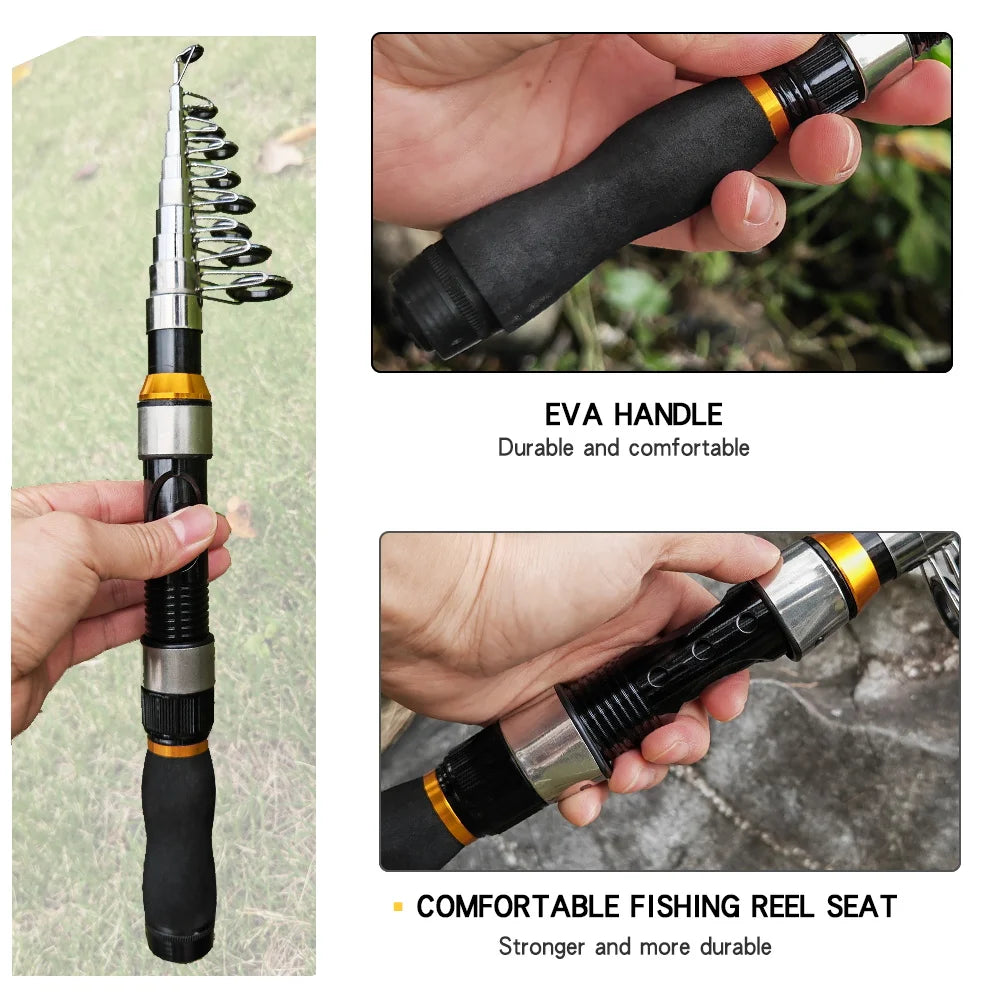 Portable Telescopic Fishing Rod For Carp And Spinning Travel