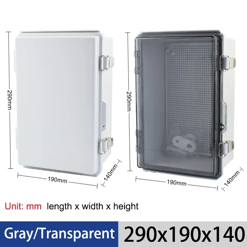 IP67 Waterproof ABS Plastic Junction Box With Transparent Cover