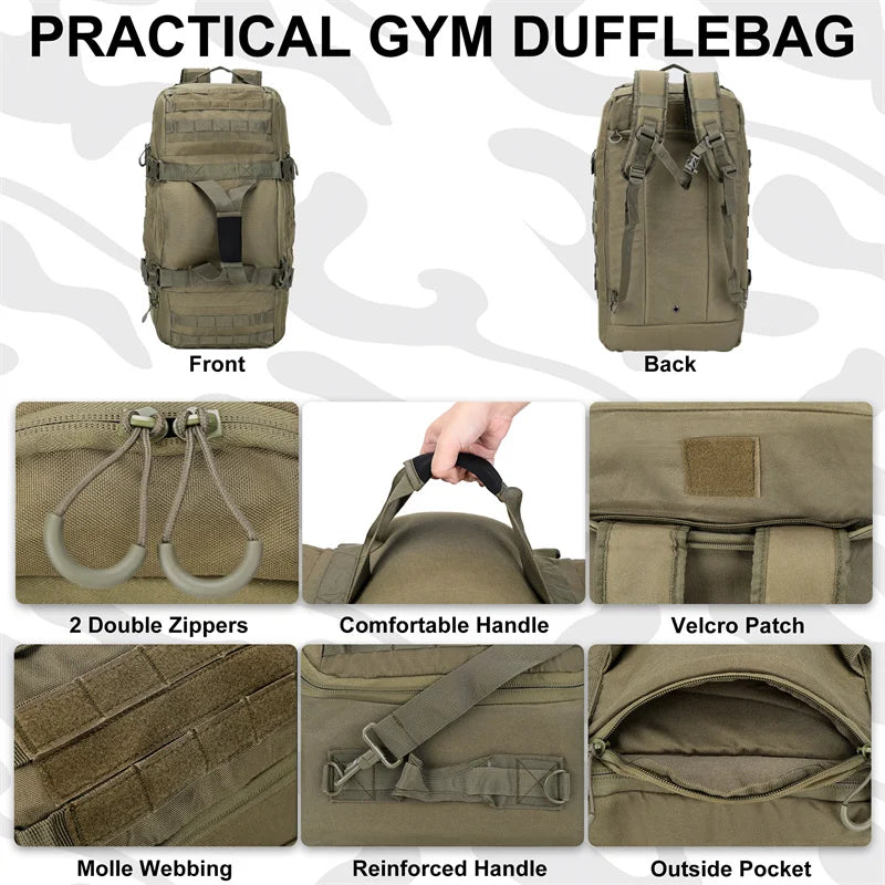 LQARMY Molle Tactical Backpack For Hiking Camping And Travel