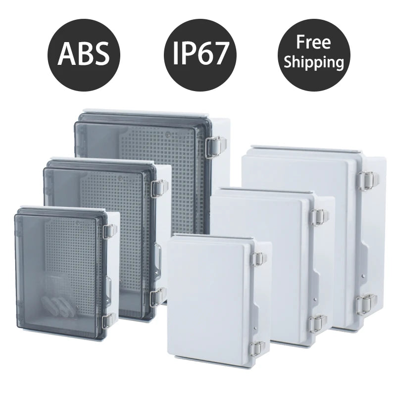 IP67 Waterproof ABS Plastic Junction Box With Transparent Cover