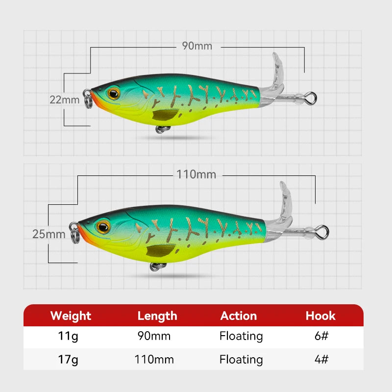 Kingdom Topwater Hard Lures For Bass Trout Pike Fishing