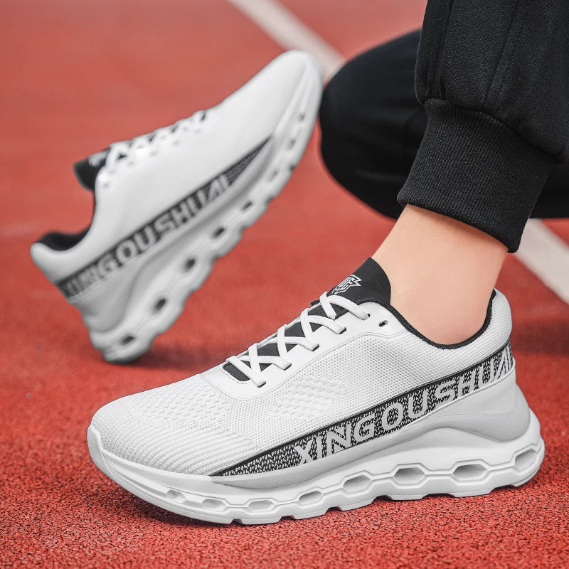 HKTA Men Mesh Sneakers Breathable Sports Casual Lightweight Running Shoes