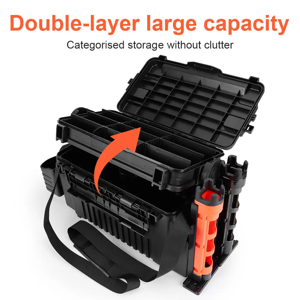 Aliilee Plastic Two Tier Fishing Tackle Storage Box