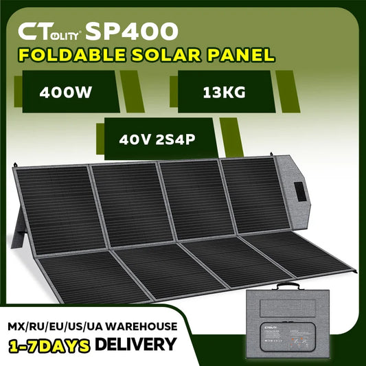 CTOLITY High Efficiency Foldable Solar Panel Portable Charger