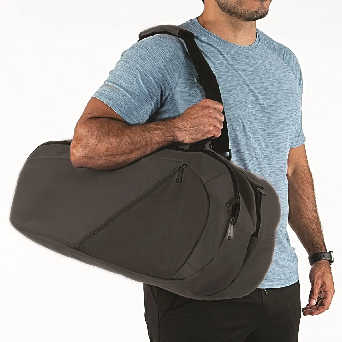 Padded Tennis Racquetball Carry Bag With Double Zipper Protection