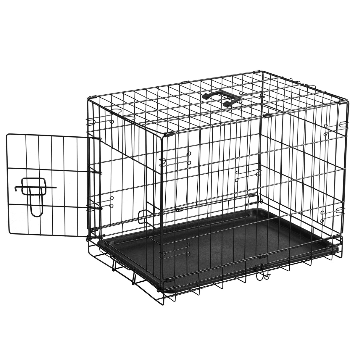 JHK Single Door Folding Metal Wire Pet Kennel Indoor Outdoor