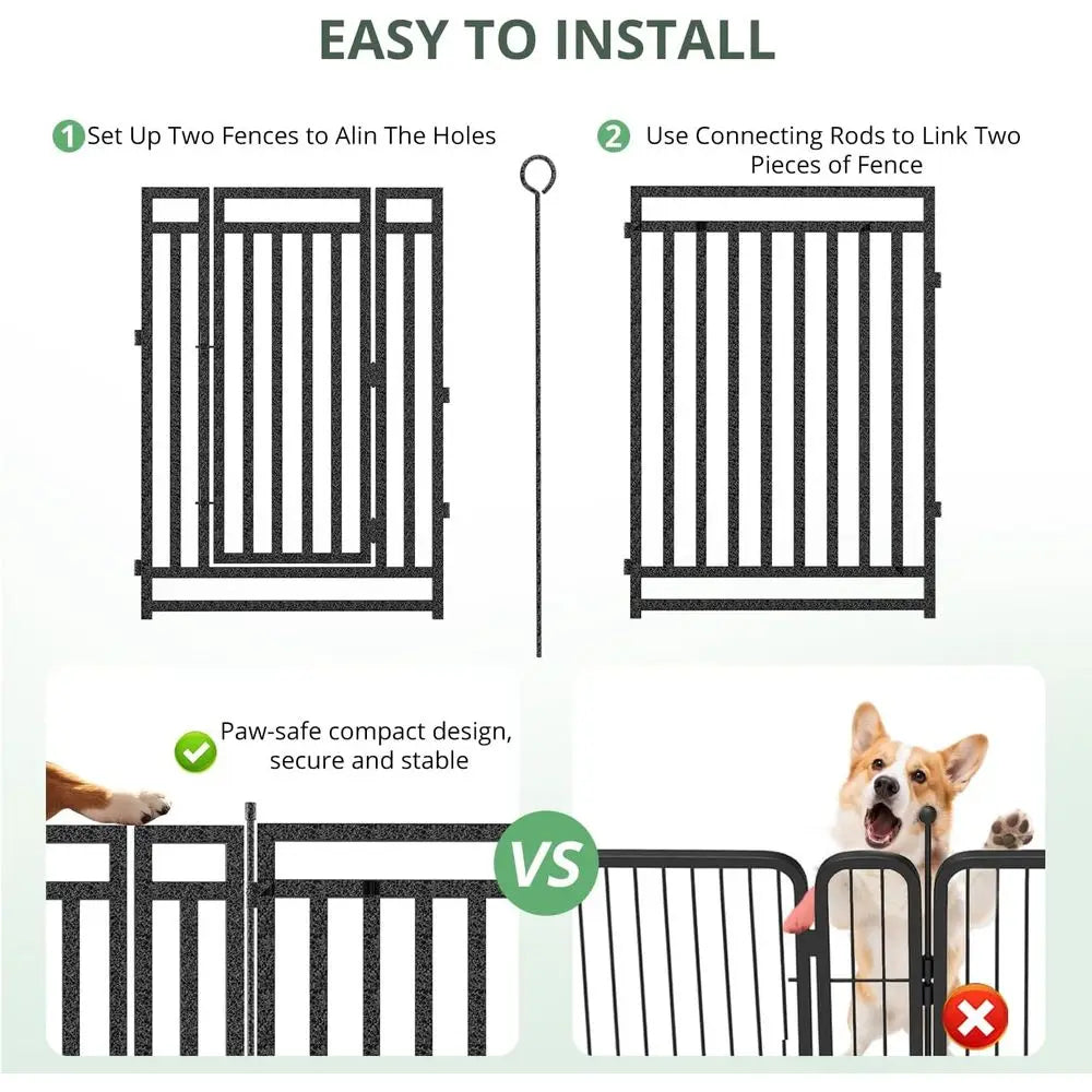 Durable Rust Proof Metal Dog Fence and Indoor Outdoor Playpen