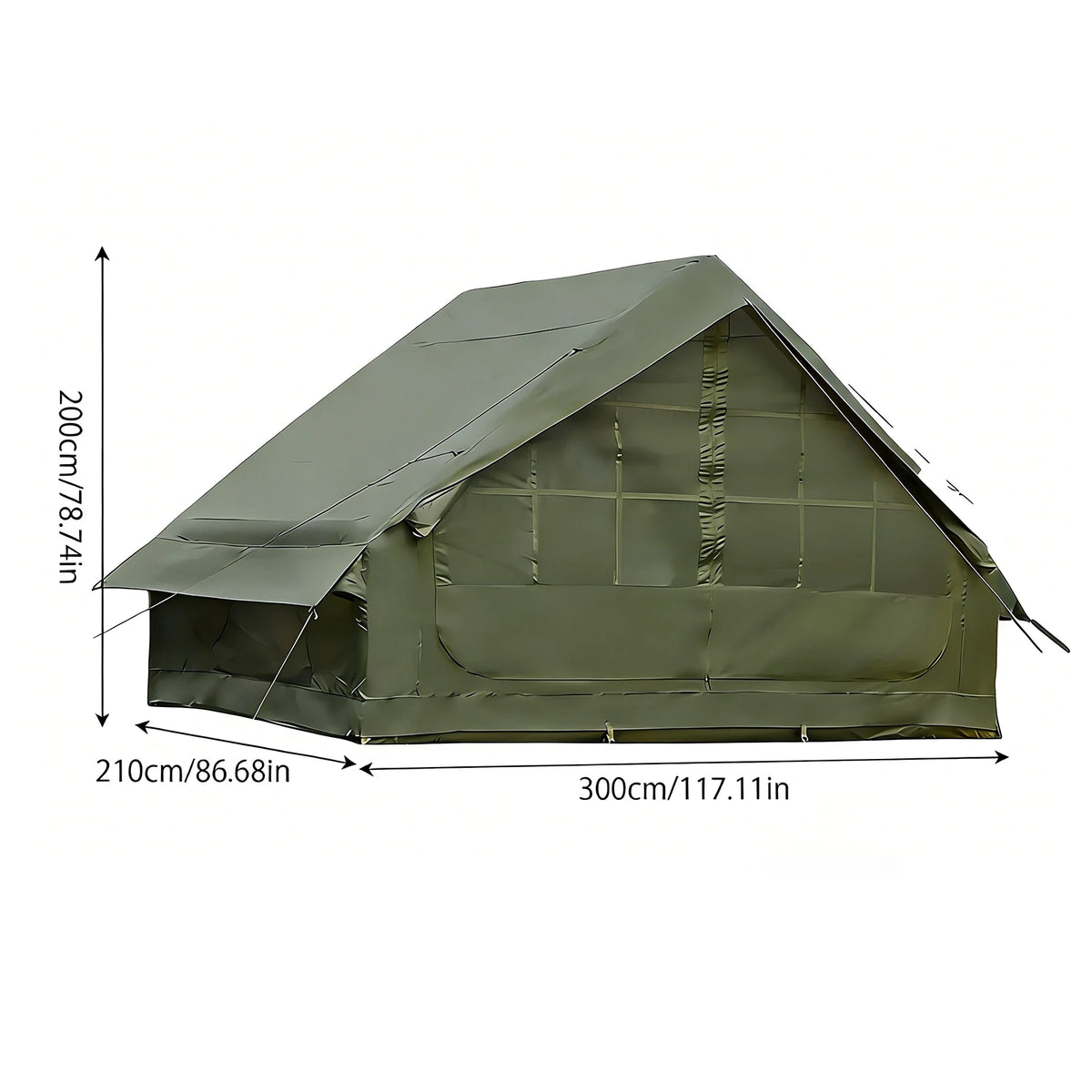 Quick Opening Inflatable Camping Tent With Skylight And Breathable Mesh