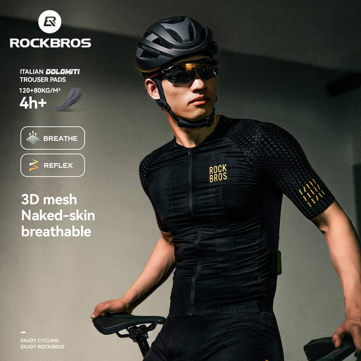 Rockbros Men's Lightweight Quick Dry Cycling Jersey