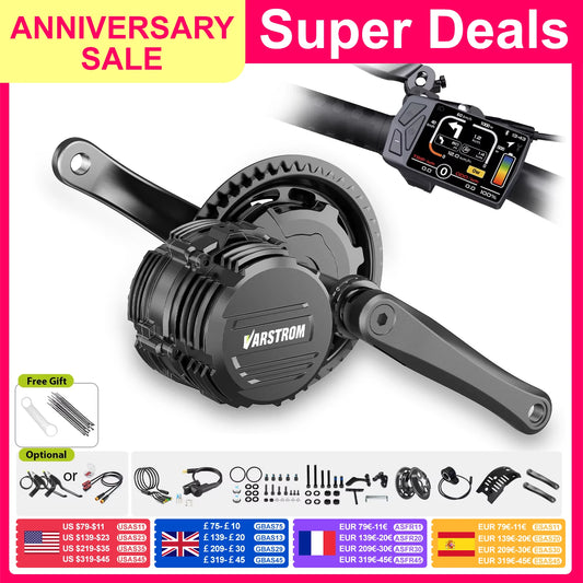 Varstrom Mid Drive E Bike Motor Kit With Torque Sensor
