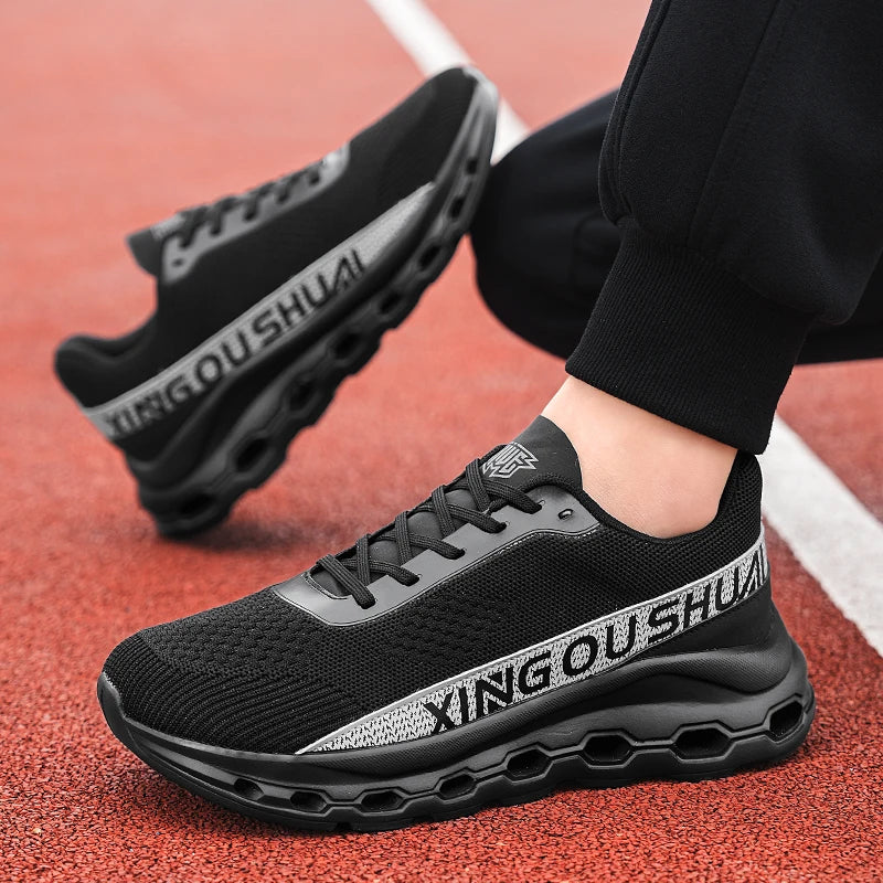 HKTA Men Mesh Sneakers Breathable Sports Casual Lightweight Running Shoes