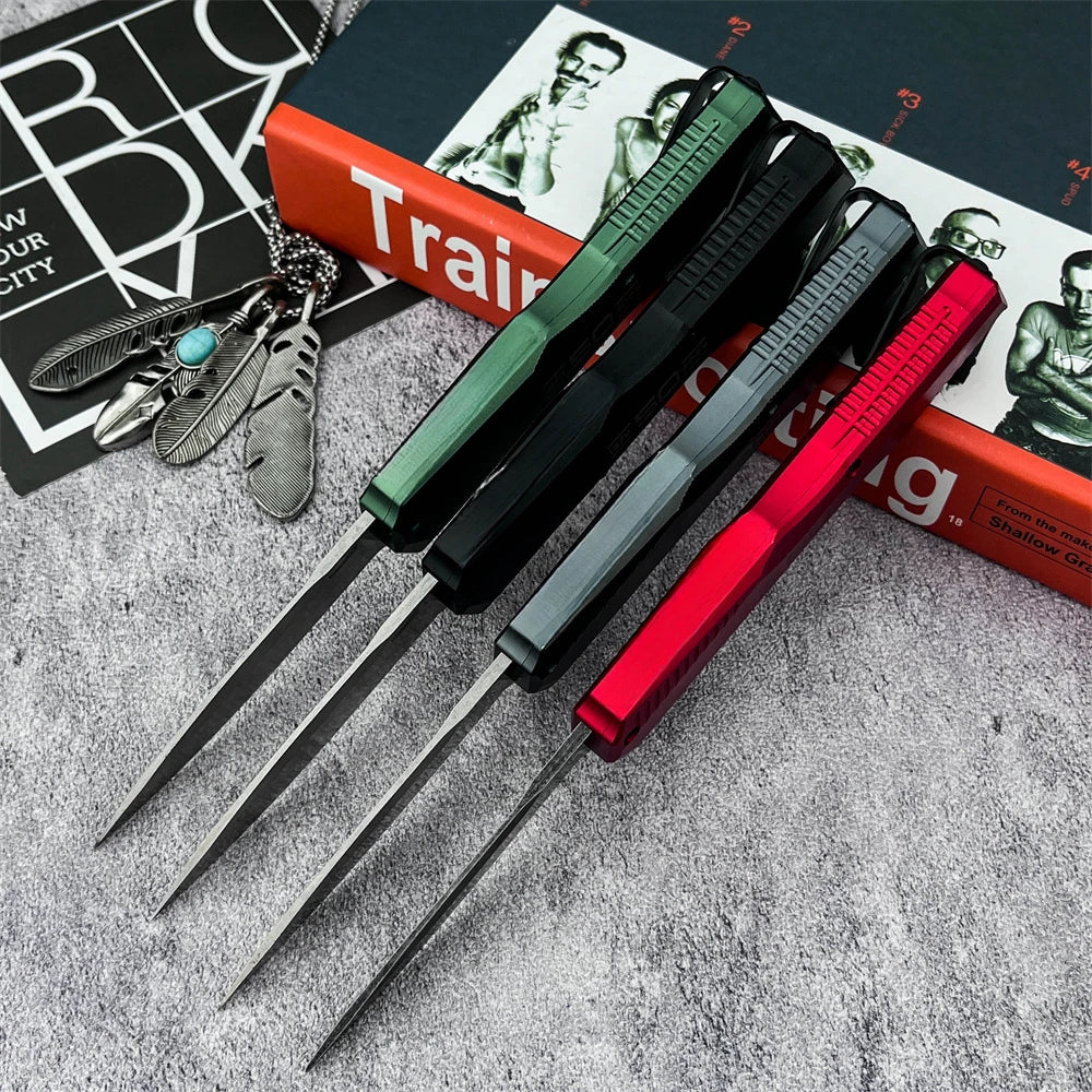 DIY D2 Folding Knife T6 Aluminum Handle Tactical Outdoor Survival Tool